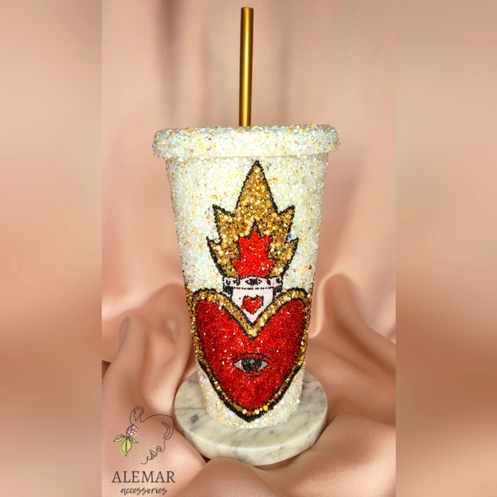 HEART BLING CUP/ VASO BRILLITOS